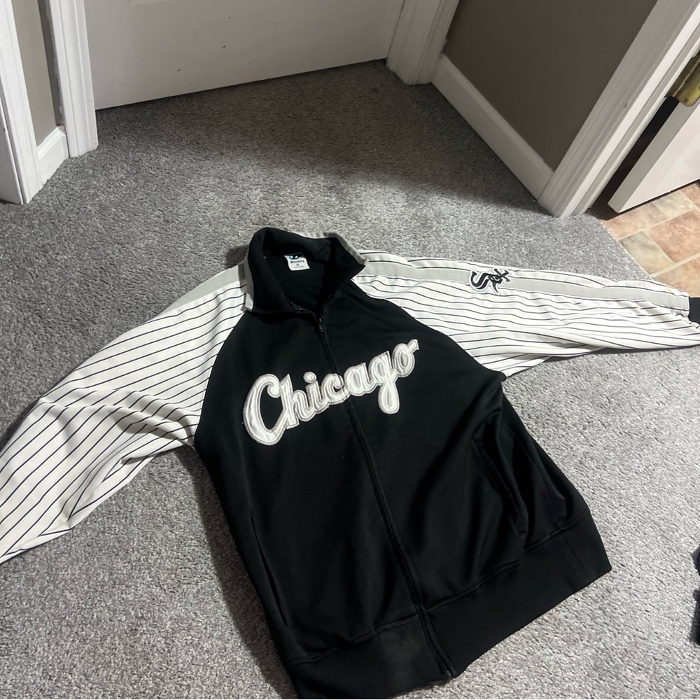 Vintage Chicago White Sox Stitches Full Zip Jacket Size XL Embroidered